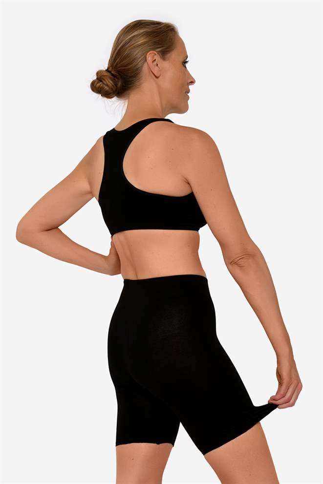 Sorte Biker Shorts i bæredyktig bambus 